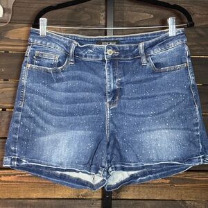 Judy Blue Blue Speckled Denim Shorts